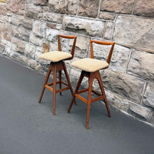Load image into Gallery viewer, Pair of Original TH Brown Danish Stools