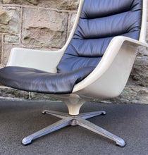 Load image into Gallery viewer, Tellus 1970s Swivel Leather Armchair