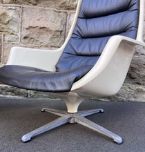 Load image into Gallery viewer, Tellus 1970s Swivel Leather Armchair