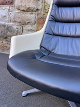 Load image into Gallery viewer, Tellus 1970s Swivel Leather Armchair