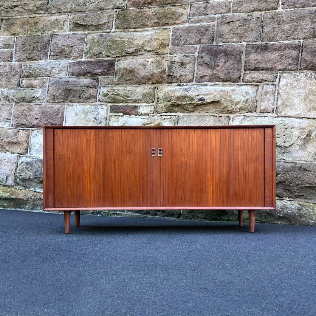 Vintage Teak Sideboard with Tambour Doors