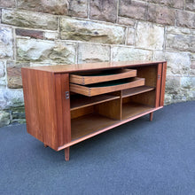 Load image into Gallery viewer, Vintage Teak Sideboard with Tambour Doors
