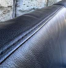 Load image into Gallery viewer, 3 Seat Black Leather Designer Sofa with a birch frame from Nordic Shop
