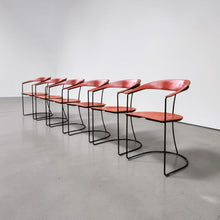 Load image into Gallery viewer, Six Canasta Cantilever Chairs by Arrben Italy
