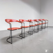 Load image into Gallery viewer, Six Canasta Cantilever Chairs by Arrben Italy
