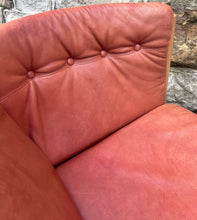 Load image into Gallery viewer, Danish Vintage 2 seat Leather &amp; Beech Sofa
