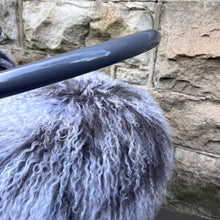 Load image into Gallery viewer, Kitchen counter stools with Mongolian sheepskin upholstered seats
